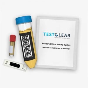 blister testclear urine simulation with powdered urine
